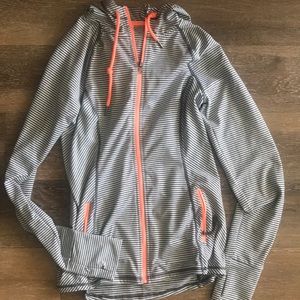Zip Up Running Jacket with Hoodie